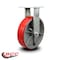Service Caster 10 Inch Extra Heavy Duty Red Poly on Cast Iron Wheel Rigid Top Plate Caster SCC-KP92R1030-PUR-RS - alternate 4
